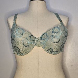 Light teal and blue lacey everyday bra